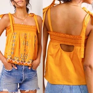 NWT Anthropologie tie shoulder swing tank, Sz L